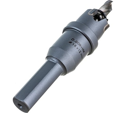 Коронка по металлу HM (16х12 мм; хвостовик 10 мм; комплект) D.BOR HS-HM-12-016-T