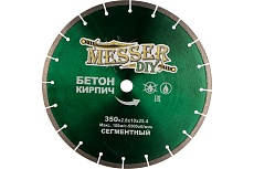 Диск алмазный сегментный по бетону, кирпичу (350х25.4 мм) Messer DIY 01.350.024