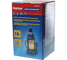 Гидравлический бутылочный домкрат Megapower 16 т, 230-460 мм, с клапаном M-91604