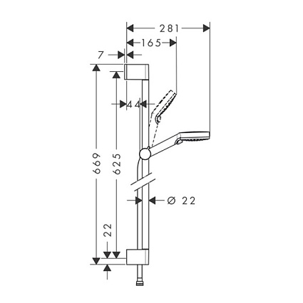 Душевой набор Hansgrohe Logis E SetLogisE100C (71178000+71415000+26532400)