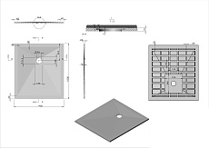 Поддон для душа Vincea VST-4SR9010G 100x90 серый