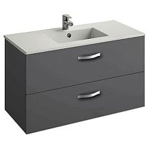 Тумба с раковиной Jacob Delafon Ola 100 см, серый антрацит