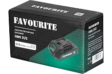 Батарея аккумуляторная One battery system Li-ion 21 В, 2 Ач, 1.1-1.3 А Favourite OBS 21/ 2