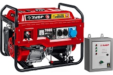 Бензиновый генератор Зубр с автозапуском 7000 Вт СБА-7000