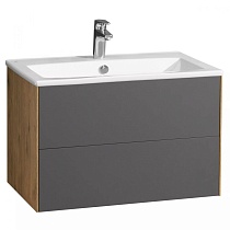 Мебель для ванной Акватон Сохо 75 см дуб веллингтон/графит софт