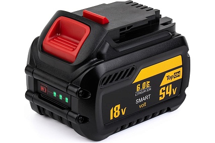Аккумулятор для DEWALT XR FLEX VOLT 54V 6.0AH (LI-ION) Topon TOP-DE-DCB546