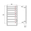 Полотенцесушитель электрический Point PN10858 П8 50x80 диммер справа, хром