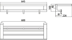 Полка Emco Loft 0568 001 60, 60 см хром