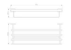 Полка для полотенец Wonzon&Woghand Flat WW-9781 хром