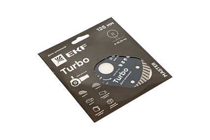 Диск алмазный Turbo Master (125x22.23 мм) EKF dd-125t