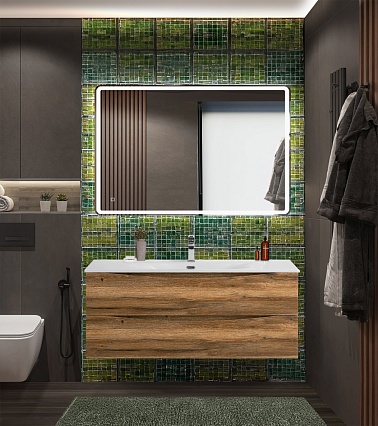 Мебель для ванной BelBagno Marino-Cer-N 120 см Rovere Rustico