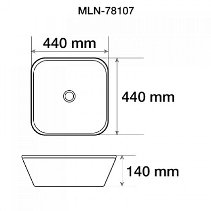 Раковина Melana MLN-78107 44 см