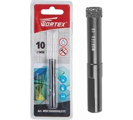 Коронка алмазная 10 мм, керамогранит Wortex WDC100000G2111