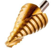 Сверло ступенчатое PRO (9-36 мм; HSS TiN; спиральный профиль; трехгранный хвостовик) Тундра 4087171