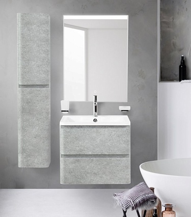 Тумба с раковиной BelBagno Albano 70 см подвесная, Cemento Verona Grigio