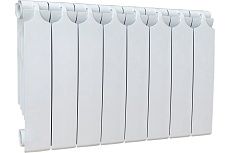 Радиатор биметаллический Теплоприбор с межосевым расстоянием 350мм, 8 секций BR1-350/08