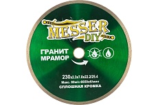 Диск алмазный сплошной по граниту, мрамору (230х22.2 мм) Messer DIY 03.230.067