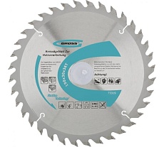 Пильный диск по дереву 190x30 мм, 36Т Gross 73319