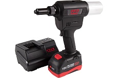 Заклепочник аккумуляторный Mighty Seven 2,4-6,4 мм, 18 В, 3 предмета, кейс DR-102A1