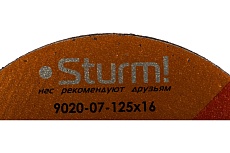 Диск отрезной по металлу (125х1,6х22,2 мм) Sturm 9020-07-125x16