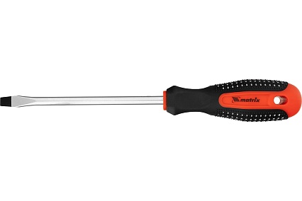 Отвертка Matrix Fusion, SL5,0x150 мм, CrV, 3-х компонентная рукоятка "anti slip" 11425