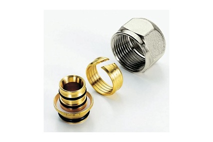 Адаптер для трубы Tiemme PEX-Al-PEX арт.1635K 1/2" x 16-2,0 хром 1440041
