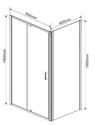 Душевой уголок Vincea Intra VSR-1I 80/90x80 хром, шиншилла