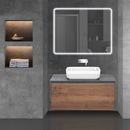 Мебель для ванной Vincea Mesa 100 см T.Oak + Beton