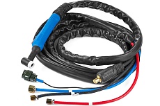 Горелка TIG WP 18FX (8 м, M16x1.5+2 pin, вилка 35-50, водяное охлаждение, AC250А/DC350A, 0.5-4.0 мм) Энаргит WP18FX-8-M16-2P-3550