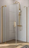 Душевой уголок Cezares Slider SLIDER-AH-1-80-70/80-C-BORO 80x70/80 прозрачное, брашированное золото