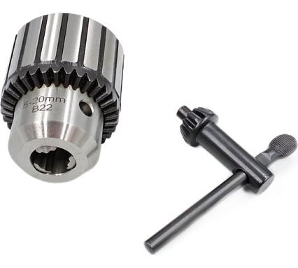 Патрон сверлильный ПС 20 5-20 мм, В22, с ключом, исп. R-01 кл.1 TORNERI 041893