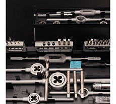 Набор метчиков и плашек VOLKEL M3-M12 HSSE 45 предметов V49151
