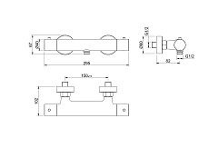 Смеситель для душа Aquatek Европа AQ1363BGM термостат, оружейная сталь