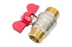 Шаровой кран AV Engineering 1/2" PN30 с наружной резьбой бабочка AVE142012