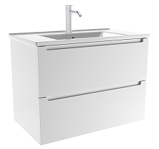 Тумба с раковиной ЗОВ Дион 60 см белый матовый