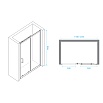 Душевая дверь RGW Passage PA-14B 120x195, прозрачное стекло, черный