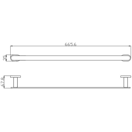 Полотенцедержатель Rav Slezak Yukon YUA0701/65CB 66.6 см хром,белый