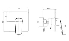 Смеситель для душа Aquatek Вега AQ1066CR хром