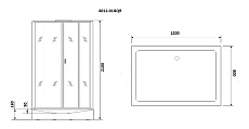 Душевая кабина Niagara Premium NG-6012-01GQR 120x80, правая