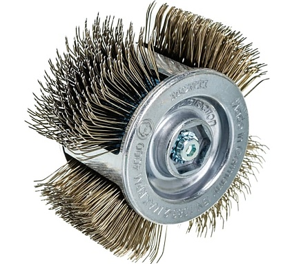 Кордщетка плоская AGGRESSO 110 мм, жесткая, 3 предмета для дрели KWB 602600