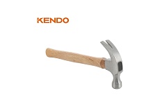 Молоток-гвоздодер KENDO с деревянной рукояткой, 450 гр 25123