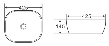 Раковина BelBagno BB1301 42.5 см