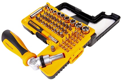 Отвертка реверсивная с набором бит Wiederkraft WDK-6511784