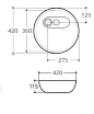 Раковина Art&Max AM3570-AS 42 см белый