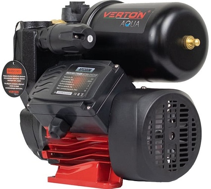 Насосная станция Verton AQUA APS300M (300Вт, 35л/мин, 2л, гл. 8м, H 30м, вых. 1", 1.5 бар) 01.13297.13311