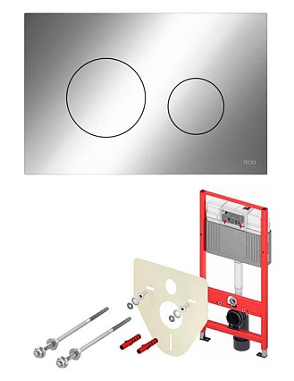 Инсталляция для унитаза TECE Base K440921 (4в1) с кнопкой смыва хром глянцевый