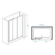 Душевая дверь RGW Classic CL-111 80x185 прозрачное, хром 410911108-11