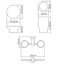 Держатель для стакана WasserKRAFT K-24126 с мыльницей