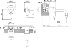 Смеситель для раковины Margaroli Classica RU1002AA01BR бронза