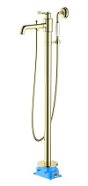 Напольный смеситель Aquatek Классик AQ1545PG полированное золото